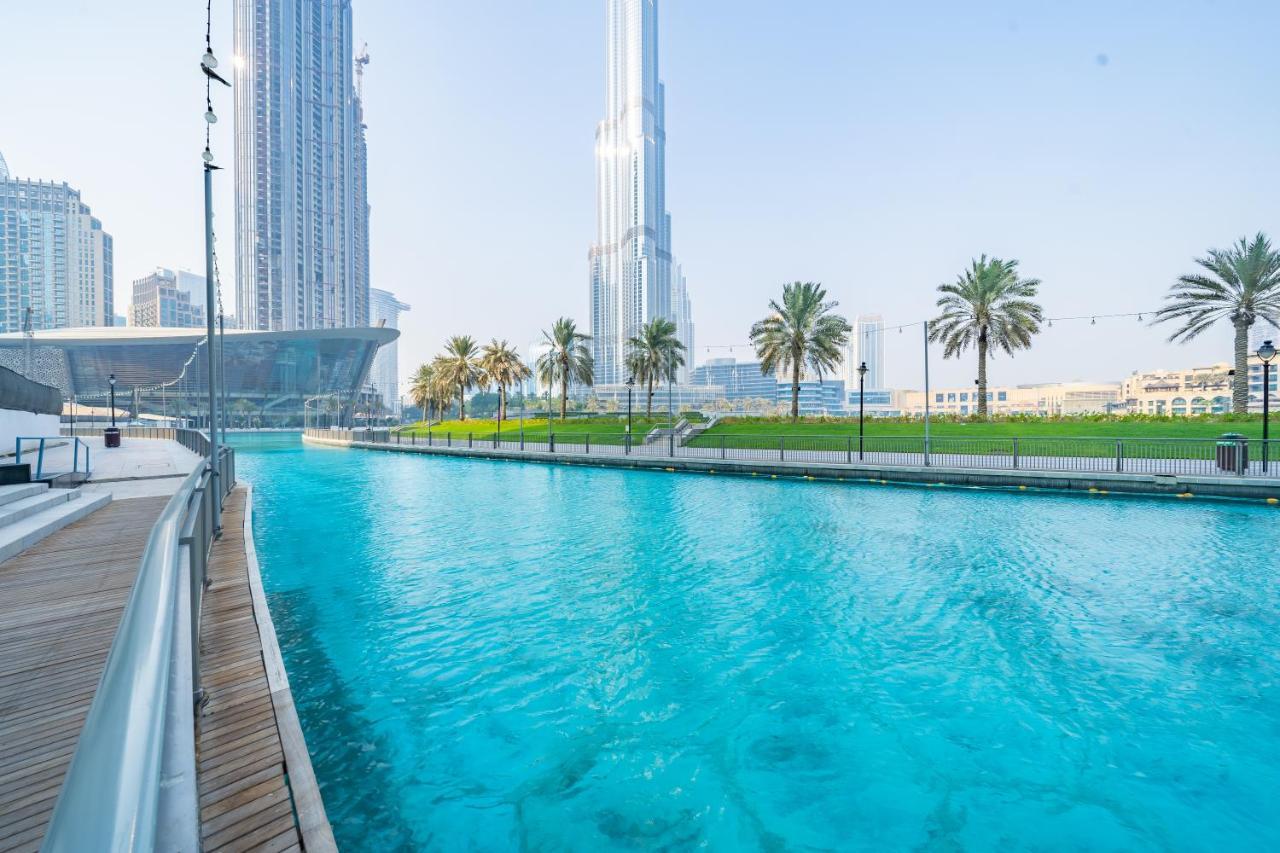 Stylish Apartment With Partial Burj Khalifa View Dubai Ngoại thất bức ảnh